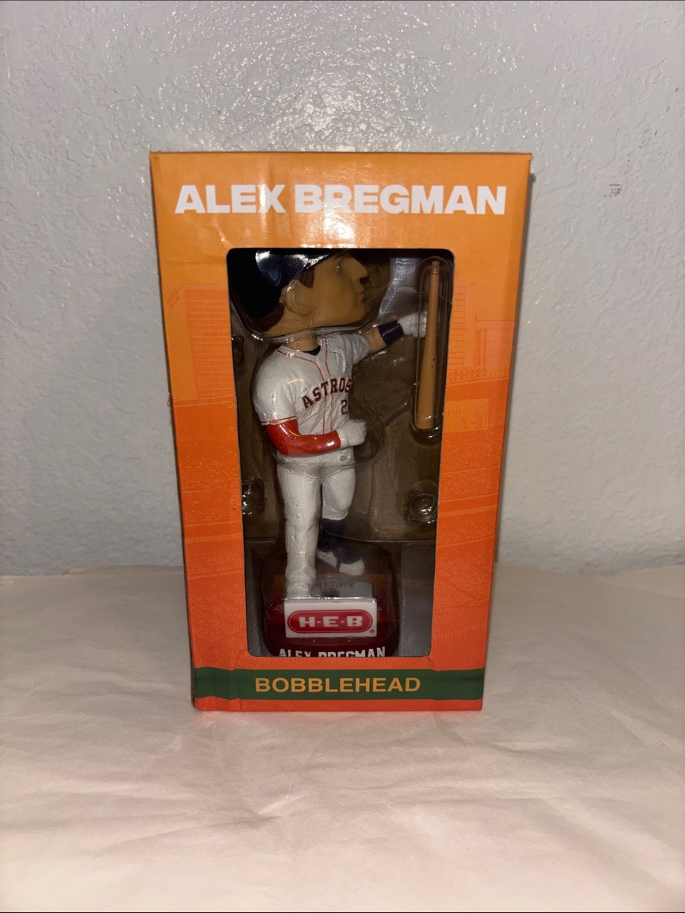 NEW IN BOX Alex Bregman Astros Bobblehead HEB Breggy Bomb